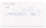 Dick Woodson Signed 3x5 Index Card Autographed Baseball MLB 1969 Minnesota Twins