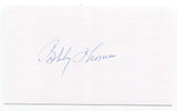 Bobby Thomson Signed 3x5 Index Card Autograph Baseball MLB 1951 New York Giants