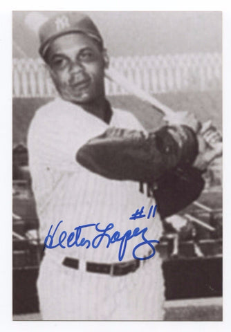 Hector Lopez Vintage Signed Photo Autographed Baseball Signature Photograph