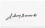 Johnny Bower Signed 3x5 Index Card Autographed NHL New York Rangers Stanley Cup