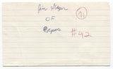 Jim Gosger Signed 3x5 Index Card Autographed Baseball 1969 New York Mets