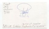 Front 242 - Patrick Codenys Signed 3x5 Index Card Autographed Signature