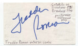 Freddie Roman Signed 3x5 Index Card Autographed Signature Comedian Comic Actor