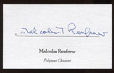 Malcolm Renfrew Signed 3x5 Index Card Signature Autographed Chemist