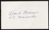 Hank Mason Signed Index Card 3x5 NEGRO LEAGUE Autographed Auto