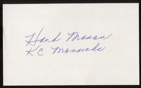 Hank Mason Signed Index Card 3x5 NEGRO LEAGUE Autographed Auto