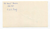 Bill Skowron Signed 3x5 Index Card Autographed MLB Baseball New York Yankees