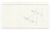 Kalan Porter Signed 3x5 Index Card Autographed Signature Singer