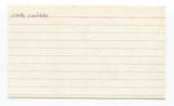 Wally Westlake Signed 3x5 Index Card Baseball Autographed Signature