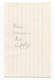 Robin Swenson Signed 3x5 Index Card Autographed Signature Air Supply Keyboards