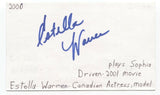 Estella Warren Signed 3x5 Index Card Autograph Signature Planet of the Apes
