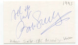 Robert Guy Scully Signed 3x5 Index Card Autographed Canadian Journalist Producer