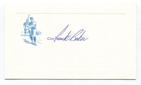 Frank Baker Signed Card Autograph MLB Baseball Roger Harris Collection