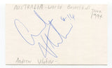 Andrew Vlahov Signed 3x5 Index Card Autographed Basketball Australia