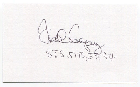Frederick Gregory Signed 3x5 Index Card Autographed Space NASA Astronaut