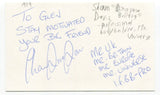 Shaun Davis Signed 3x5 Index Card Autographed Bodybuilder The Fifth Element