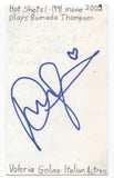 Valeria Golino Signed 3x5 Index Card Autographed Signature Actress Rain Man