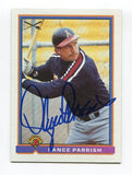 1991 Bowman Lance Parrish Signed Card Baseball MLB Autographed AUTO #374