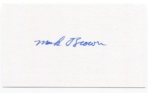 Mark Brown Signed 3x5 Index Card Autographed Nasa Astronaut STS-28 STS-48