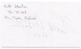 Keith Atherton Signed 3x5 Index Card Autographed Oakland Athletics World Series