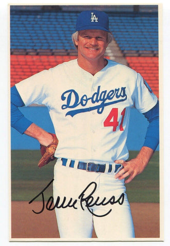 Jerry Reuss Signed Photo Post Card Autographed Signature MLB Baseball Dodgers