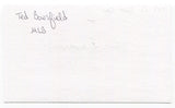 Ted Bowsfield Signed 3x5 Index Card Autographed MLB Baseball Boston Red Sox