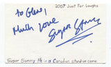 Sugar Sammy Signed 3x5 Index Card Autographed Signature Comedian Comic Actor