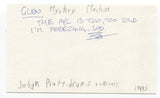 Mystery Machine - Jordan Pratt Signed 3x5 Index Card Autographed Signature