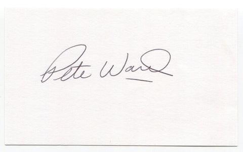 Peter Pete" Ward Signed 3x5 Index Card Autograph Baseball MLB New York Yankees