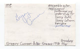 Gregory Cunneen Signed 3x5 Index Card Autograph Actor Martial Law Grease