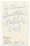 Brother Jake Edwards Signed 3x5 Index Card Autographed Signature Radio DJ