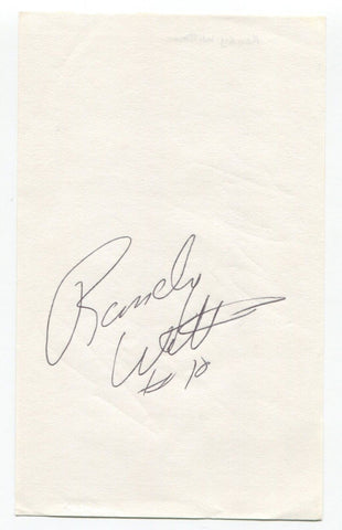 Randy Wittman Signed 3x5 Index Card Autographed NBA Basketball Atlanta Hawks