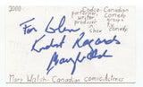 Mary Walsh Signed 3x5 Index Card Autographed Signature Comedian Comic Actress