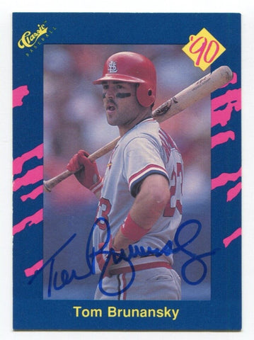 1990 Classic Tom Brunansky Signed Card Baseball Autographed #119