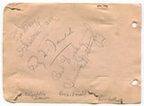 Ray McDonald (d.1959) Elisabeth Fraser Signed Album Page Autograph Addams Family
