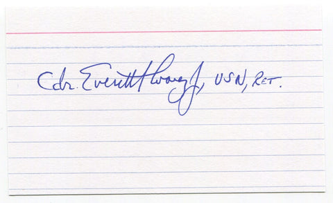 Everett Alvarez Jr. Signed 3x5 Index Card Autographed Signature Vietnam POW