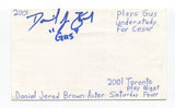 Danial Jerod Brown Signed 3x5 Index Card Autographed Actor Saturday Night Fever