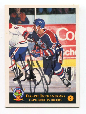 1994 Classic Prospects Ralph Intranuovo Signed Card Hockey Autograph AUTO #186