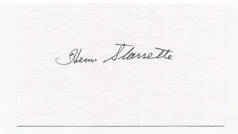 Herm Starrette Signed 3x5 Index Card Autographed MLB Baseball SF Giants