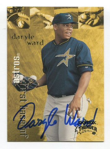 1999 Skybox Thunder Daryle Ward Signed Card Baseball Autograph MLB AUTO #4