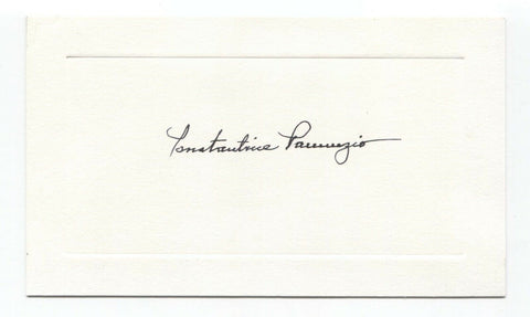 Constantine Panunzio Signed Card Autographed Signature Minister Author