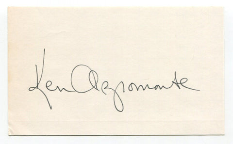 Ken Aspromonte Signed Index Card Autographed Baseball MLB Boston Red Sox