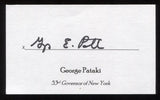 George Pataki Signed 3x5 Index Card Autographed Signature Governor