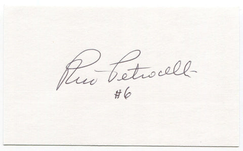 Rico Petrocelli Signed 3x5 Index Card Autographed MLB Baseball Boston Red Sox