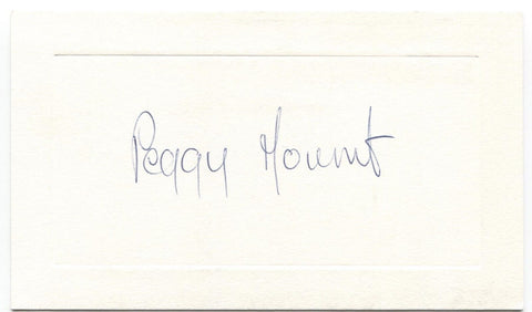 Peggy Mount Signed Card Autographed Signature Actress