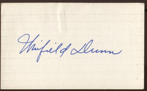 Winfield Dunn Signed Index Card Autographed Signature AUTO United States Senator
