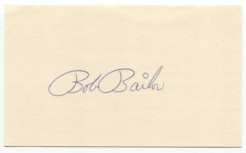 Bob Bailor Signed 3x5 Index Card Autographed Baltimore Orioles World Series