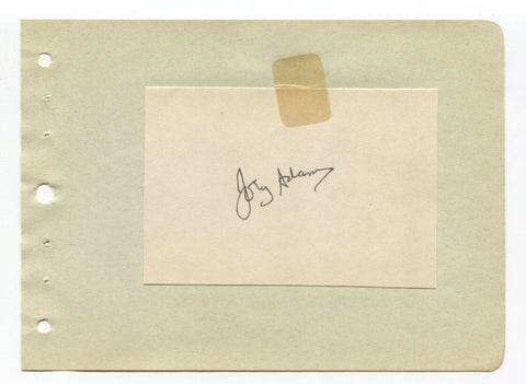 Joey Adams Signed Album Page Cut Autographed Comedian