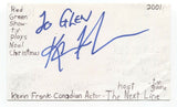 Kevin Frank Signed 3x5 Index Card Autographed Signature Actor