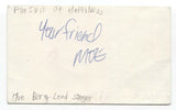 The Pursuit of Happiness - Moe Berg Signed 3x5 Index Card Autographed Band